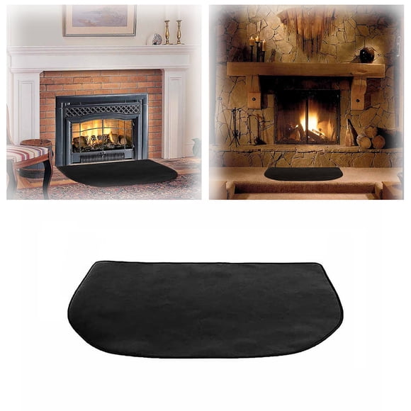 Fireplace Hearth Rug Non Heat Mat for Floors and Carpets Extra Large Fire Proof Pad with Border Design Ideal for Indoor and Outdoor Use