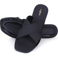 thumbnail image 1 of ROXONI Women Slippers Shower Pool Sandals Criss Cross Bathroom Quick Drying Slippers, 1 of 5