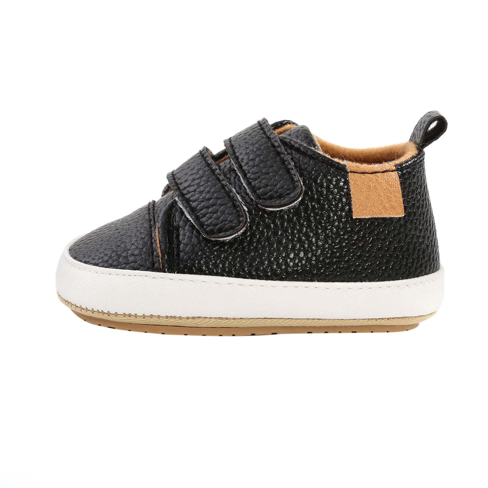 Unbranded Toddler Walking Shoes Baby Boys Girls Shoes Non-Slip Rubber Sole High-Top Infant First Walking Shoes Toddler Crib Shoes Newborn Loafers Flat