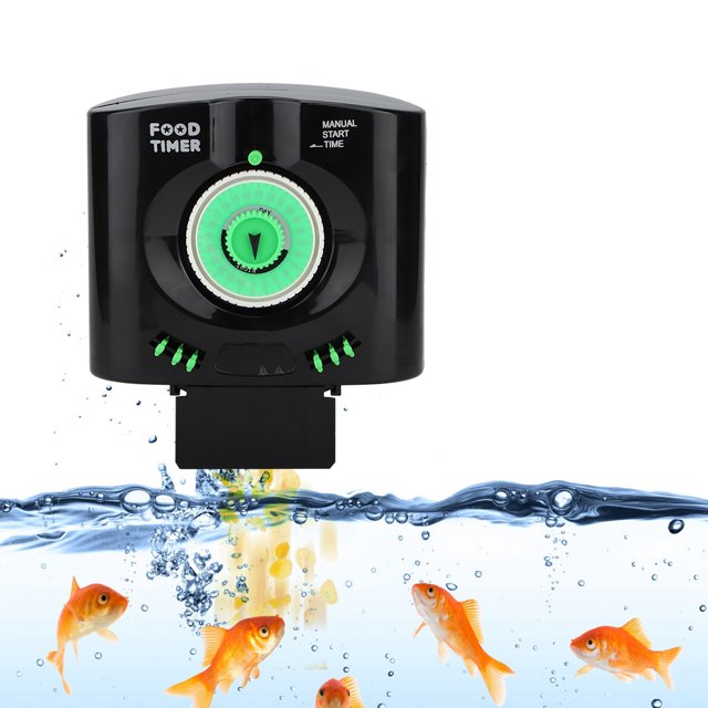 Mangeoire Automatique pour Poissons Aquarium, Minuterie Intelligente, Batterie WT-180A pour Hamsters Écureuils Animaux