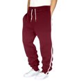 thumbnail image 1 of asjyhkr Sweatpants for Men Elastic Waist Drawstring Side Striped Jogger Casual Solid Color Running Gym Workout Pants with Pockets, 1 of 3