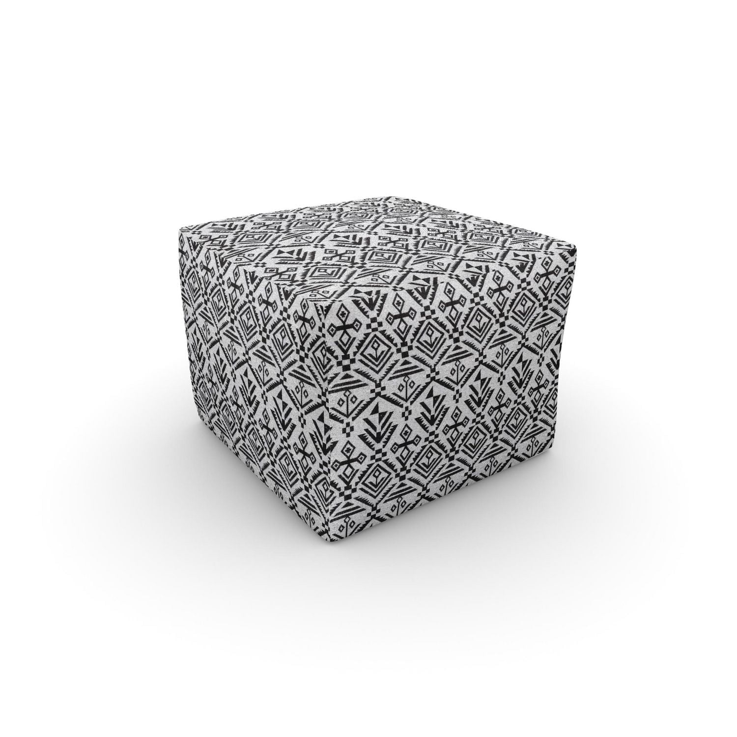Pouf Navajo de hometrends en blanc et noir