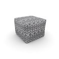 thumbnail image 1 of Pouf Navajo de hometrends en blanc et noir, 1 of 1