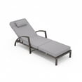 thumbnail image 3 of Set of 2 Outdoor Rattan Chaise Lounge Chairs, 5-Position Adjustable Recliners with Cushions & Wheels – All-Weather Patio Loungers for Backyard, Poolside – Peacock Blue / Red / Brown+Off-White, 3 of 9
