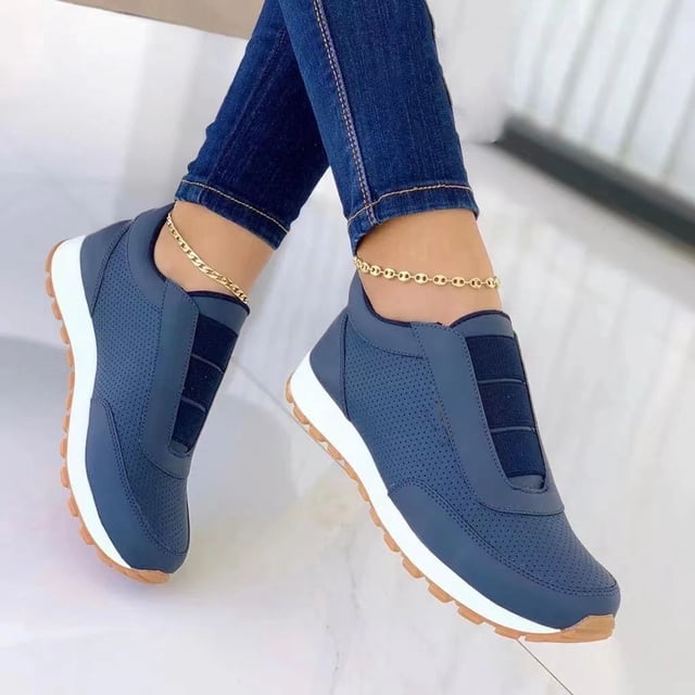Qertyioot Espadrilles de Mode pour Femmes Liquidation Chaussures à Enfiler pour Femmes Confort Confortables pour la Marche Chaussures à Enfiler