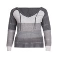 thumbnail image 2 of Women‘s Hooded Sweater Rib Knitted Long Sleeve Loose Fitting Pullover with Hood, 2 of 6