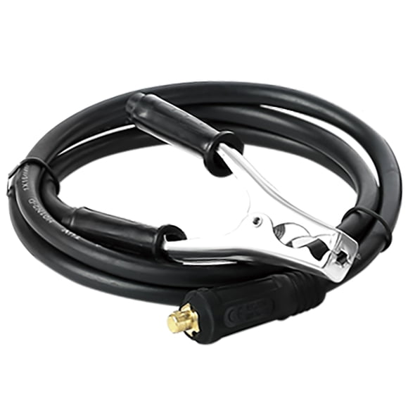 200A earth clamp, 5ft(1.5M) #4 lead, 10-25 male Dinse style plug