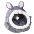 thumbnail image 2 of Cats Cave Bed Removable Soft Cushion Comfortable Cat Privacy Space Small Dog Bed Gray Small, 2 of 9
