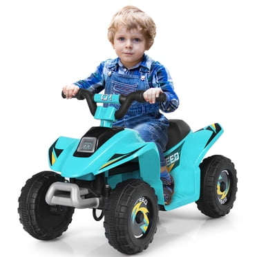 Patiojoy Quad Électrique Mini 6 V pour Enfants, Jouet à Chevaucher pour Tout-Petit à Pile, Bleu