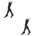 thumbnail image 4 of maskred Soft And Comfortable Tights High Stocking Stretchy Warm Fashionable Easy To Wear Nylon Compression Stockings Toe wrapping - black L 2Set, 4 of 6