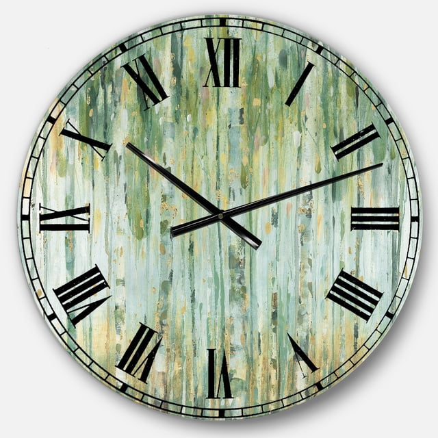 Designart « Forêt de Bouleaux Dorés V » Horloge Murale de Style Ferme