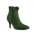 thumbnail image 1 of Unique Bargains Women's Ruffle Zipper Stiletto Heel Ankle Boots, 1 of 7