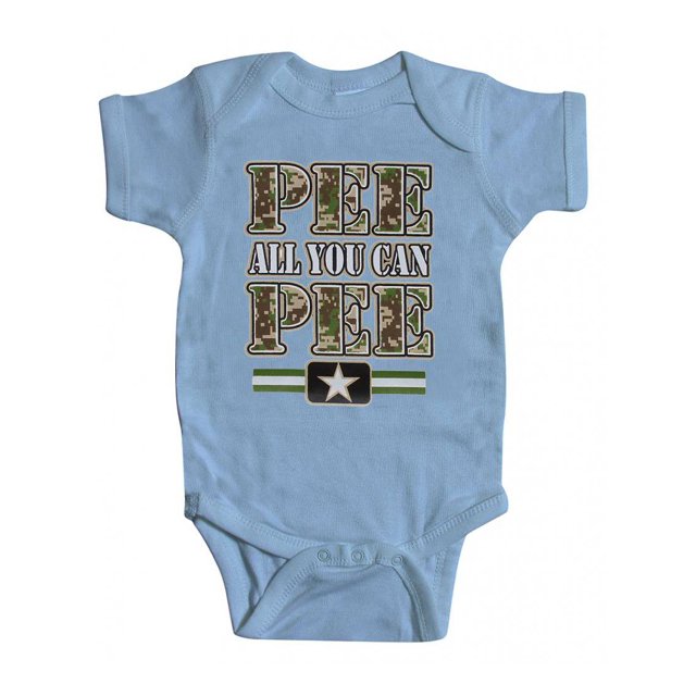 Tout-petits "Pee All You Can Pee" Body Bleu Clair - 18 Mois