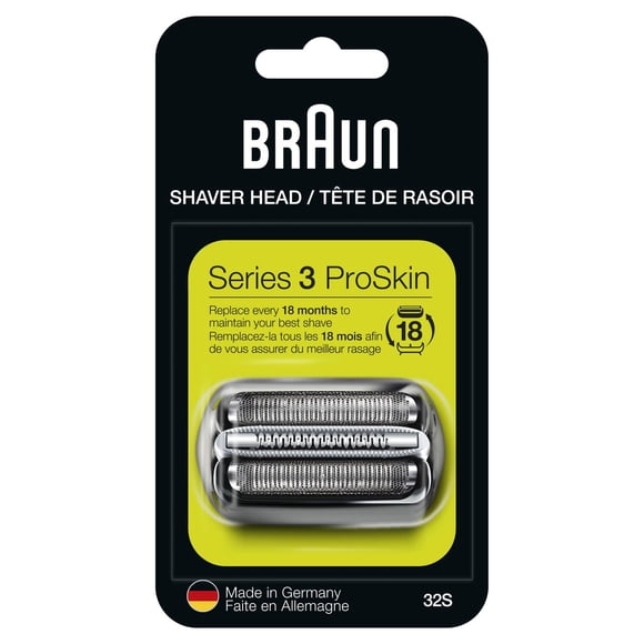 Braun Series 3 32S Electric Shaver Head Replacement Cassette – Silver