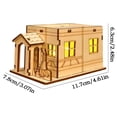thumbnail image 3 of Light-Up Handmade Wooden Christmas Village Houses For Crafts, 3 of 9