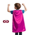 thumbnail image 1 of TOPTIE Satin Superhero Costume Capes & Mask Set for Holiday Festivals, 1 of 8