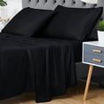 thumbnail image 2 of Bamboo Sheets Set of 4 - Rayon from Bamboo Cooling Bed Sheets, 16" Deep Pocket Fitted Sheet for Hot Sleepers, Full Size Soft Wrinkle-Resistant Bedding, 2 of 9