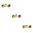 thumbnail image 2 of Transemion Round Men Cufflinks Cuff Button Covers 2 Suit Gift Business Pieces Men Gold 15mm Diameter 3Set, 2 of 6