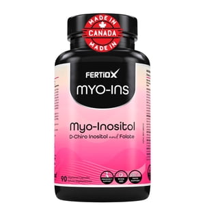 Fertiox Myo-Ins Capsules I Myo-Inositol 1800 mg, D-Chiro Inositol 45 mg and Folate 420 mcg Per Serving, High Dose and Purity I 90 Vegetarian Capsules I Ideal 40:1 Ratio