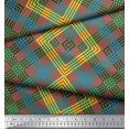 thumbnail image 3 of Soimoi Polyester Crepe Fabric Window Pane Check Decor Fabric Printed Yard 42 Inch Wide, 3 of 3