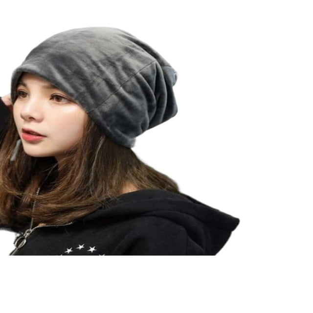 Femmes Velours Musulman Volant Cancer Chimio Chapeau Bonnet Écharpe Turban Tête Caps Wrap