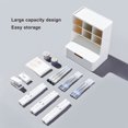 thumbnail image 3 of Transemion Storage Box Desktop Organizer Large Capacity Dust-proof Space-saving High-strength Stationery Portable Cosmetic Case White Shelf White Drawer, 3 of 6