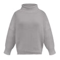 thumbnail image 4 of Kcodviy Chandail en Tricot de Coton pour Femmes Automne Hiver, Chandail pour Femme, Chandail à Fil Épais, Chandails à Enfiler pour le Travail, Chandail à Col Roulé, 4 of 5