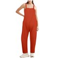 thumbnail image 1 of HBFAGFB Combinaison Femme Mode Décontractée Salopette Ample Pantalon Léger Rouge Taille TG, 1 of 4