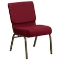 thumbnail image 1 of HERCULES Series 21''W Stacking Church Chair in Burgundy Fabric - Gold Vein Frame, 1 of 9