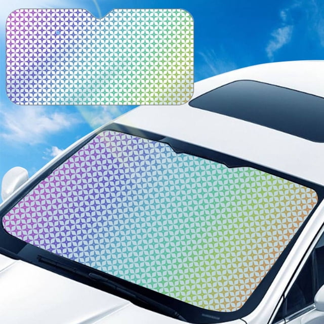 Meitianfacai Foldable Car Sun Shades for Windshield, Double-sided Aluminum Foil Sun Shade, Sun Blocker Car Window Shades from UV Rays, Suitable Fit All Auto,51x27''