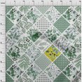 thumbnail image 4 of oneOone Silk Tabby Dark Green Fabric Florals Craft Projects Decor Fabric Printed By The Yard 42 Inch Wide, 4 of 4