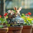 thumbnail image 3 of Easter Decorations for Home Driving Bunny 2D Flat Acrylic Ground Insert, Waterproof Wear-Resistant Yard Sign, 3 of 8