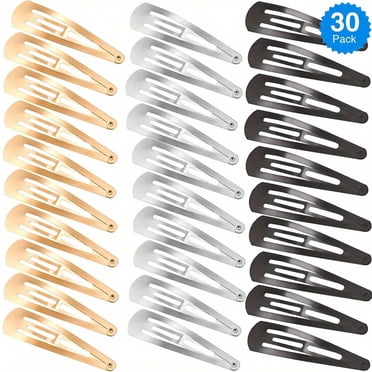 Matoen 30 Pcs Grandes Pinces à Cheveux Métalliques à Pression Antidérapantes Barrettes pour Filles Femmes Accessoires pour Cheveux