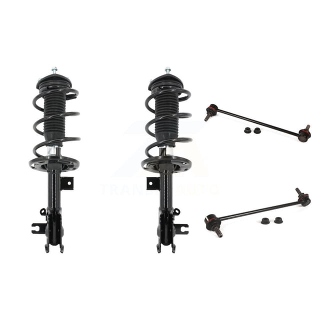 Transit Auto Front Complete Shock Assembly and TOR Link Kit for Car 2014-2018 Mazda 3 - Left Right Side (Driver Passenger) KSS-104185