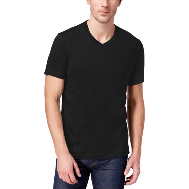 Club Room T-Shirt Basique à Manches Courtes pour Homme, Noir, Petit