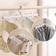 thumbnail image 2 of Dog Pillow Beds Multi-functional Folding Wall-hanging Clothes Rack Clothes Balcony Drying Artifacts Household Six Clip Underwear Socks Drying Hanging Racks, 2 of 7