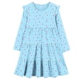 thumbnail image 4 of JDQJBZ Robe à Manches Longues pour Enfants, Imprimé de Cœurs, à Volants Superposés, Tenue d'Été Décontractée, 4 of 5