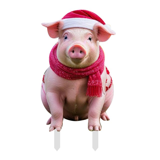 Christmas Christmas Garden Funny Animal Decorations Holiday Garden Funny Animal Decorations Christmas Welcome Sign Garden Funny Animal Card Decorations (F)