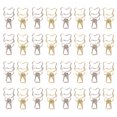 thumbnail image 4 of 100pcs Binder Clips Gold Silver Cute Bear Shape Strong Clamping Force Metal Hollowed Long Tail Clips, 4 of 14