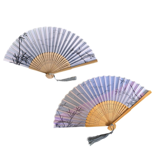 Paper Fans Set – Stylish Folding Hand Fans for Dance Party and Craft Use – Handheld Fans for Concerts Weddings and Events, 21x5 cm, Pink & Black 1Pack