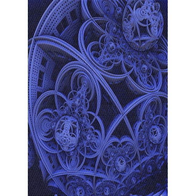 Ahgly Company Machine Washable Indoor Rectangle Transitional Ocean Blue Area Rugs, 8' x 10'