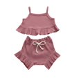 thumbnail image 2 of LSLJS Children Solid Color Drawstring Shorts Baby Girl Sleeveless Sling Top Sets Summer Clothes Kids Clothing Trendy 2024, 2 of 2