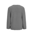 thumbnail image 4 of Innerwin Jacket Cardigan Ladies Outwear Party Long Sleeve Fluffy Coat Dark Gray XL, 4 of 6