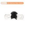 thumbnail image 4 of Unique Bargains 22Pack 1/4' Cable Clamp U Shape Stainless Steel Rubber Cushioned Pipe Strap, 4 of 5