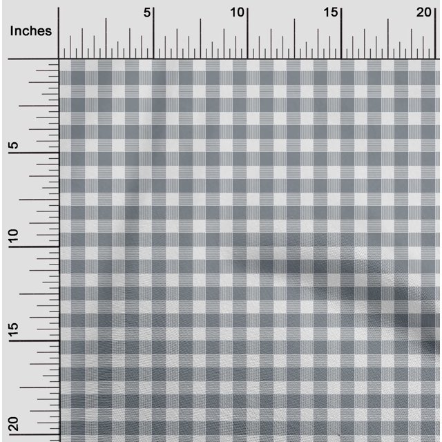 oneOone Cotton Flex Fabric Gingham Check Print Sewing Fabric BTY 40 Inch Wide