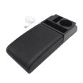 thumbnail image 1 of Coussin d'Accoudoir de Console Centrale de Voiture, Housse d'Accoudoir Réglable avec Porte-Gobelet et Port USB, Protecteur d'Accoudoir Universel en Cuir, Rallonge de Boîte de Rangement Auto, 1 of 7