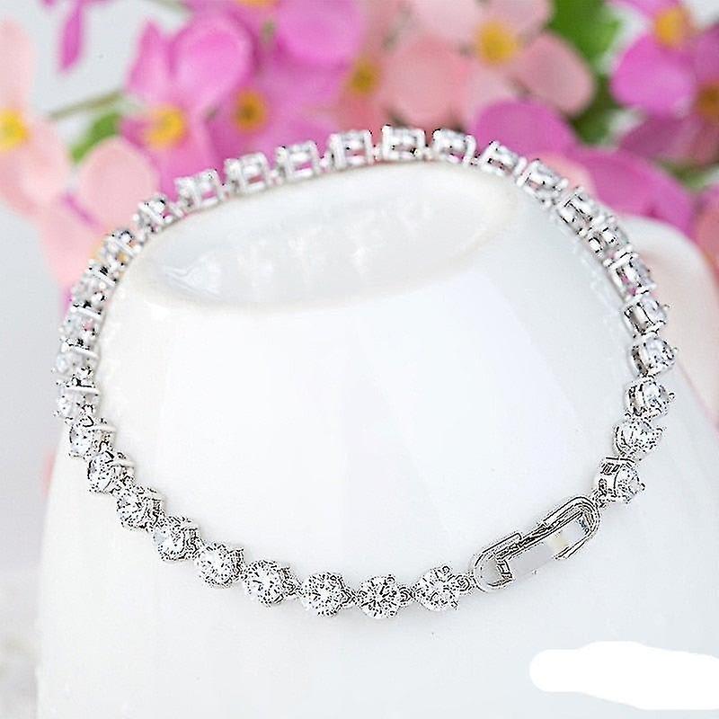 925 Sterling Silver Tennis Women's Bracelets Bangle