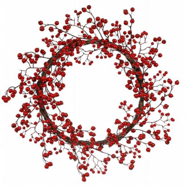 Vickerman P101222 Couronne de Baies Mélangées Rouge 22 Po. Extérieur