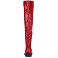 thumbnail image 4 of Unique Bargains Bottes Cuissardes pour Femmes à Talon Bloc au-Dessus du Genou Rouges (Taille 11), 4 of 8