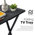 thumbnail image 3 of PJ Wood Plateau-Table Pliant Portable pour Collations de Télé, Noir (Ensemble de 4 Pcs), 3 of 12